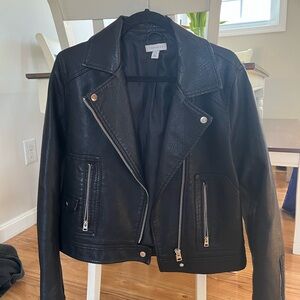 Topshop Black Leather Jacket